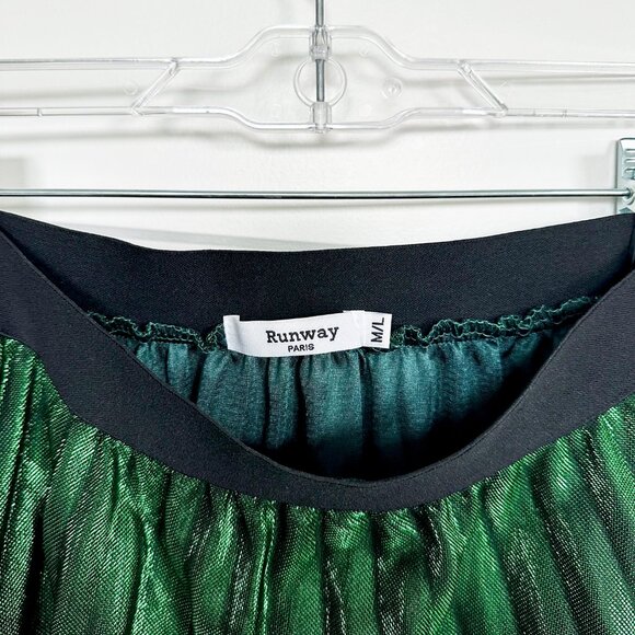 NWOT Runway Paris Metallic Midi Skirt - Picture 5 of 6